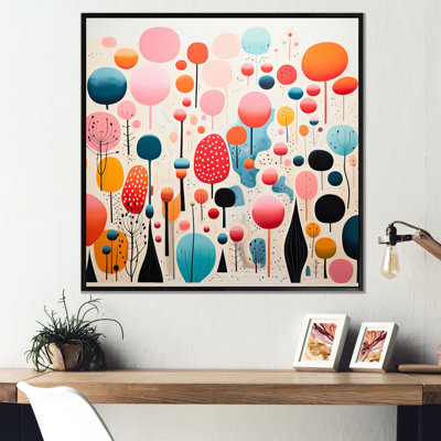 " Pink Mid Century Playful Patterns I "