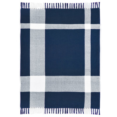 Plaid Cotton Throw Blanket