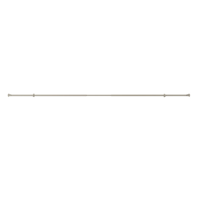 Ensemble de tringle à rideaux bowning, Gris, H 2,5 po x l 120 po x P 2,5 po