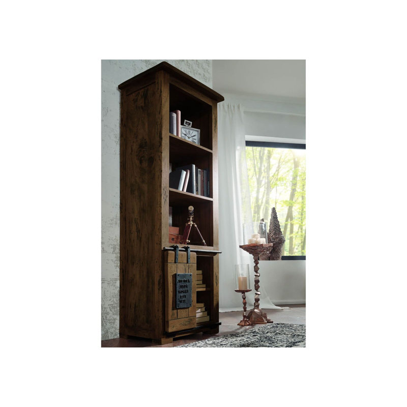 Railway 180 H x 60 W Bookcase, Brown Lacquered