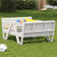 Hillwood Rectangular Solid Wood Outdoor Picnic Table - 88 cm W 122 cm D-880888873