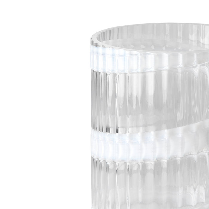 Vase Lyngby, blanc tourbillon, H: 8,1 po, H 8,1 po x l 5,3 po x P 5,3 po
