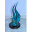 Statue bronze bronze poisson dauphin sur fond de marbre 15 po x 7 po x H 13 po