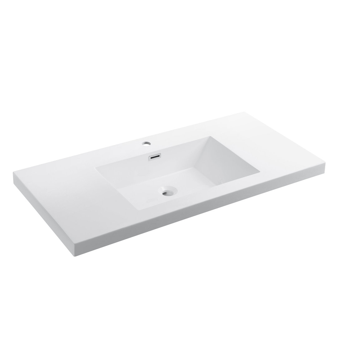 Dowell 49" Rectangular Drop-In Single Vanity Tops with Overflow Dowell