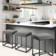 Romigh Upholstered Counter Stool with Metal Frame (Set of 3)