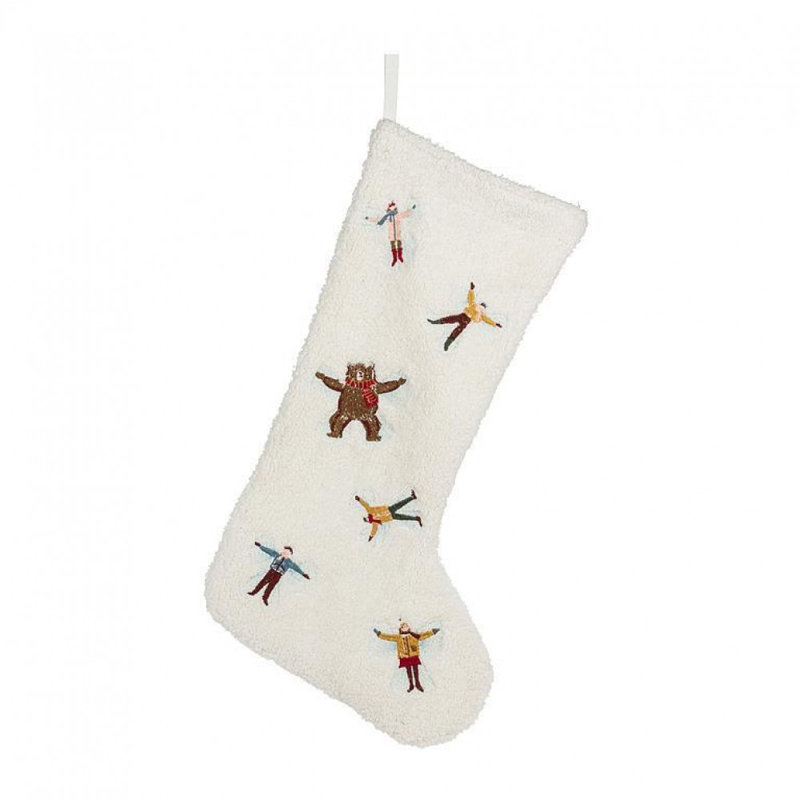 Chaussette de Noël enneigée