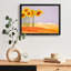 Reproduction d'art encadré noir, tournesols dorés dans le désert, style néo-impressionniste-1954593346
