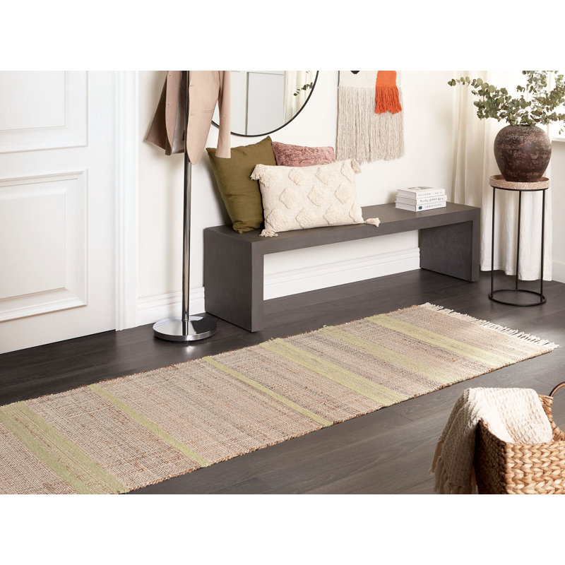 Runner Hurdsfield Striped Jute / Sisal Hand Woven 80cm X 300cm Area Rug