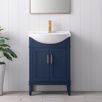 Arlowene 24'' Single Bathroom Vanity with Ceramic Top