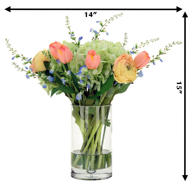 Tulip Hydrangea Bouquet - 15 Inches