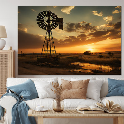 Texas Rustic Windmills - Paysages, impressions d'art mural