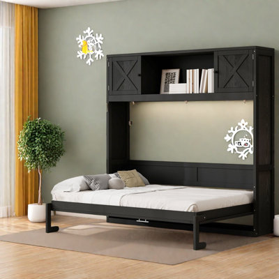 Lits peu encombrants avec rangement, lit escamotable en bois aggloméré pour la maison