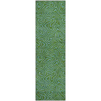 Premium Machine Washable Birchview AMF1031 Swirls Rug
