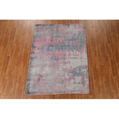 Tapis contemporain contemporain noué à la main 5 x 7