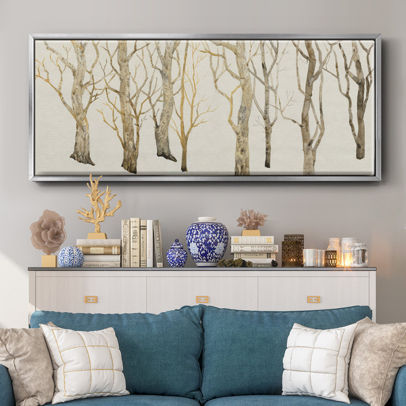 Bare Trees II- Framed Canvas, 24" H x 60" W