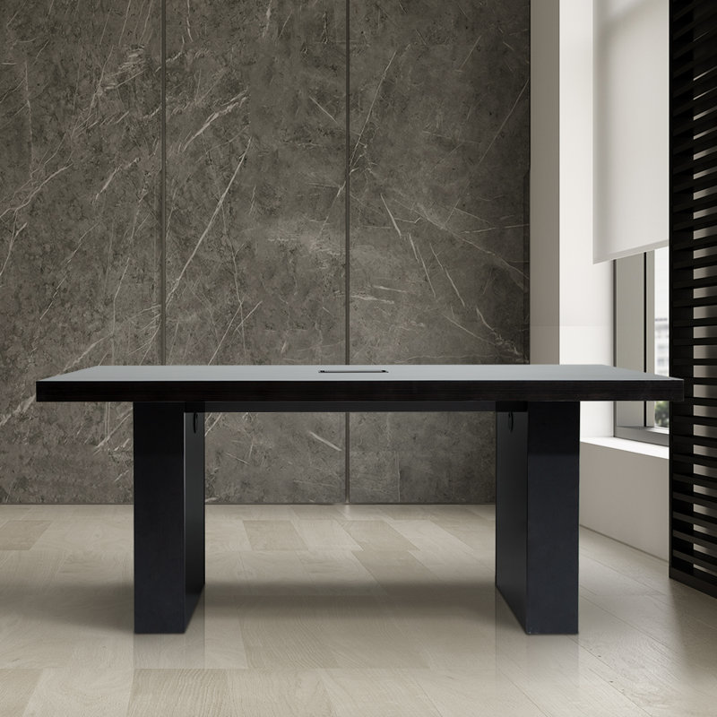 Rectangle Conference Table, Dark Oak, 29.92" H x 70.87" L x 35.43" W