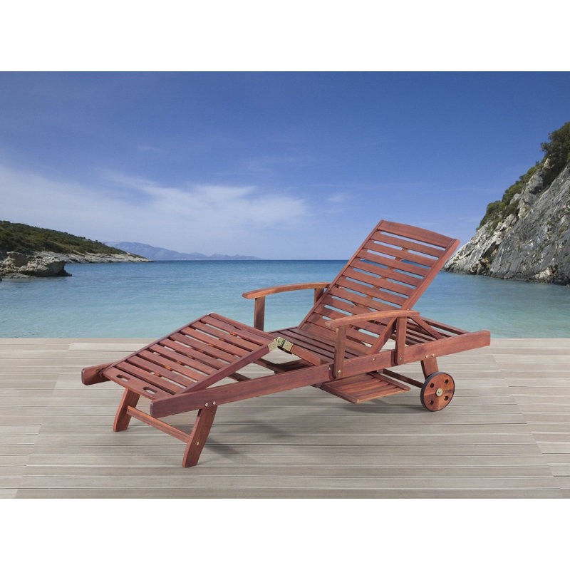 Brodbeck 196cm Long Reclining Acacia Single Chaise