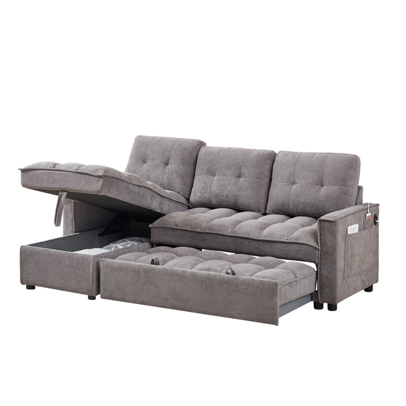Canapé inclinable MH 78,75 po, Chenille grise foncée