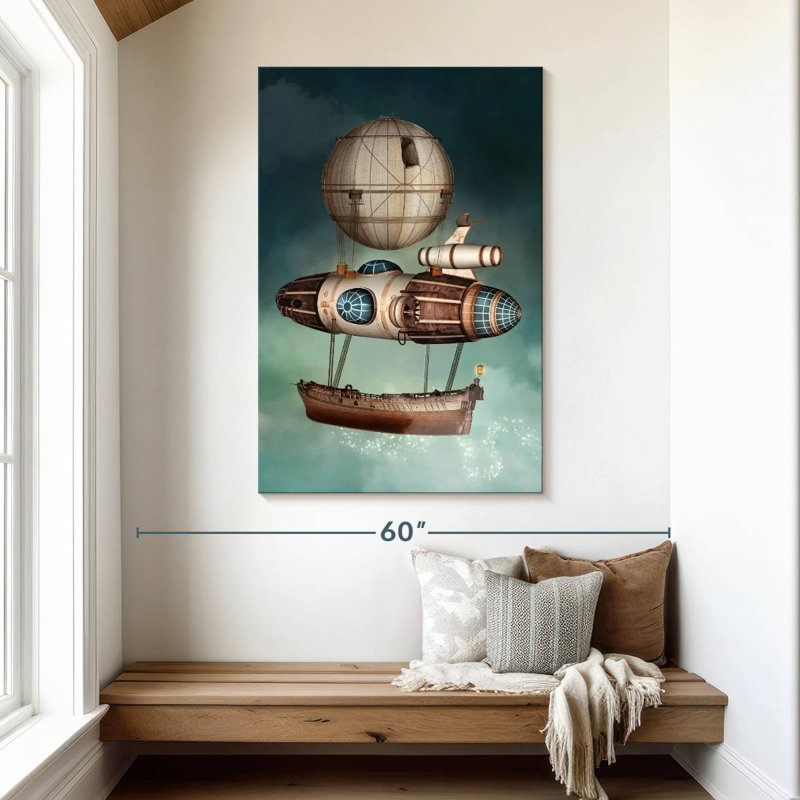 Mehar Steampunk Airship, 48" H x 32" W