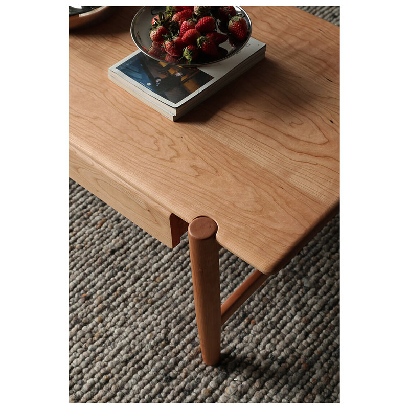 Japanese Minimalist Style Coffee Table, Brown
