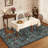 Vintage Floral Area Rug Washable Rugs Stain Resistant Easy Cleaning Indoor Carpet With Non-Slip Backing Low Pile Floor Cover Non Shedding Folding Throw Carpet For Home Decor-1970448097