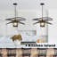 Luminaire suspendu en bambou tissé à la main en forme d'aile-767038674