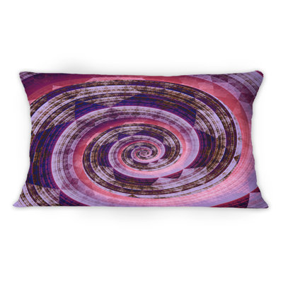 Coussin décoratif imprimé rose et mauve