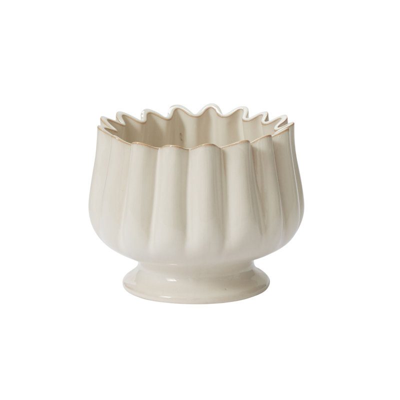 Tulipa Compote, 5.5" H x 7.25" W x 7.25" D