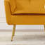 Fauteuil en velours capitonné avec repose-pieds Vaishal-1458133888