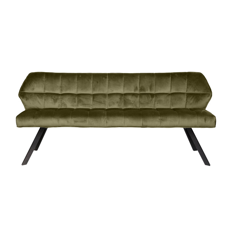 Northbrook Polyester Upholstered Bench, Green