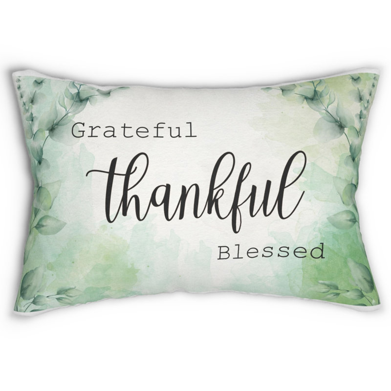 Coussin décoratif Grateful Thankful Blessed, Style blanc - 20
