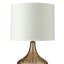 Lampe de table 24,5 "en verre" Courtney ", verre ambré et chrome argenté