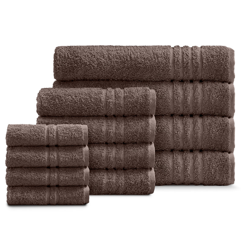 Ella Jayne Towel Bundle (4 face, 4 hand, 4 bath), Brown