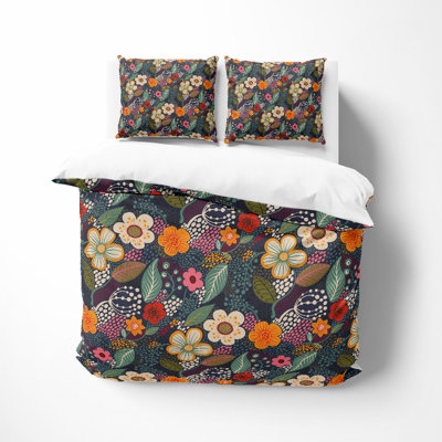 Garden Polyester Floral Duvet Cover