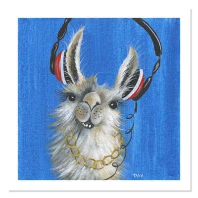 «Llama Jammin» imprimé sur papier