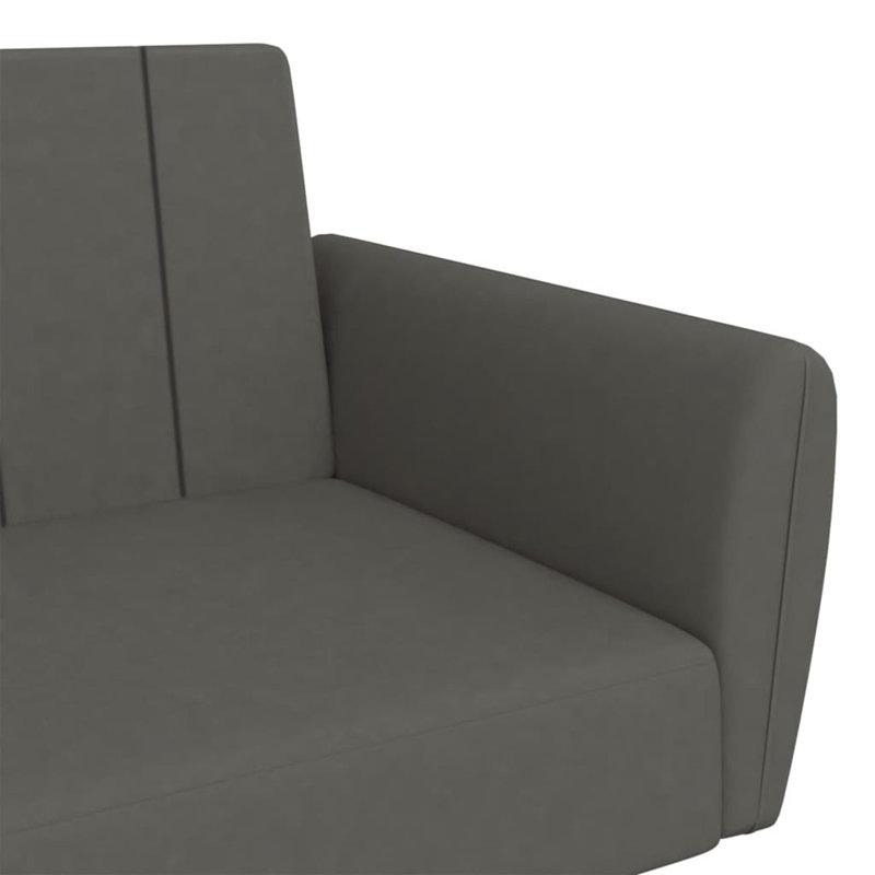 86.6'' Velvet Sofa, Dark Gray Velvet