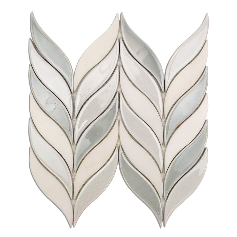Carreau de mosaïque murale en céramique 2 "x 3" Divine Sprig (0,86 pi. Ca. / feuille), Toundra