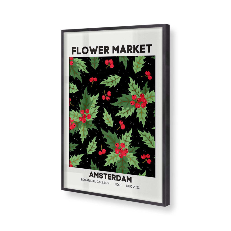 Marché des Fêtes II, Cadre simple en zinc patiné, H 15,25 po x l 12,25 po