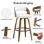 Swivel Upholstered and Faux Leather Bar Stool-772427367-772427371