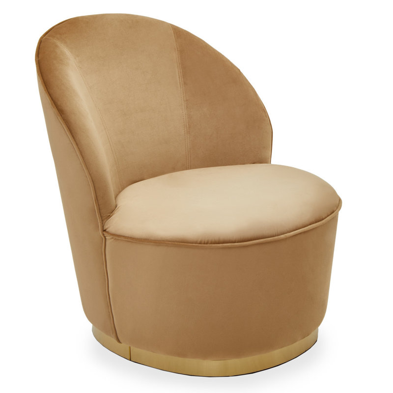 Willse Velvet Side Chair, Beige