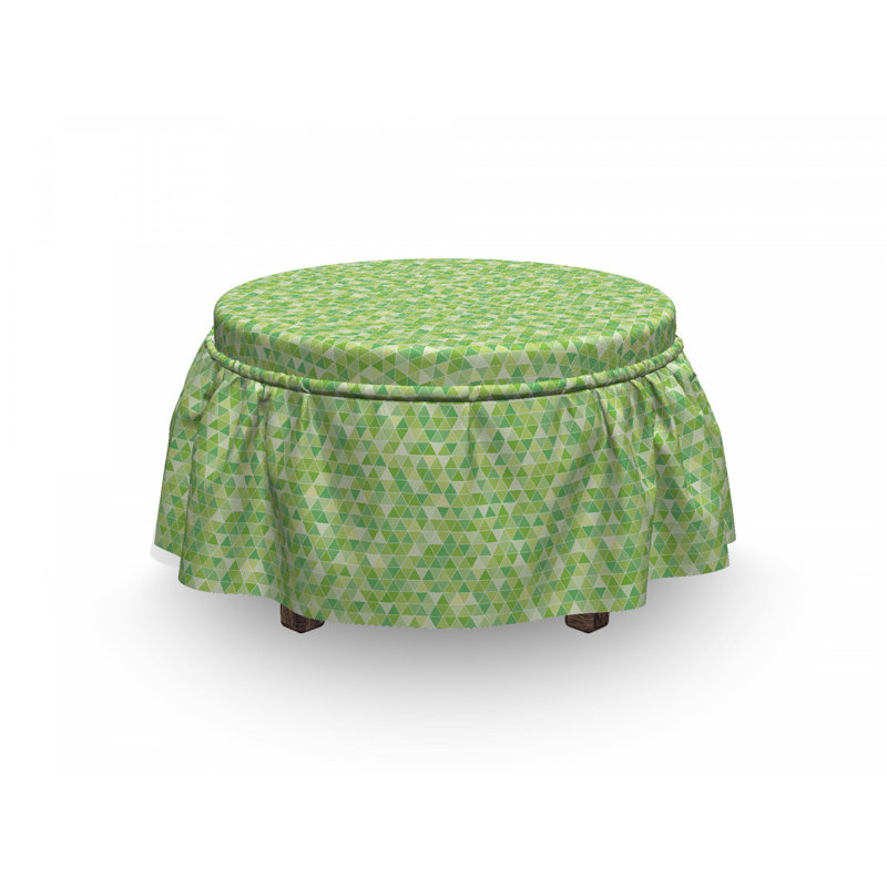 Ensemble de housse pour repose-pieds à coussins carrés 2 pièces triangles