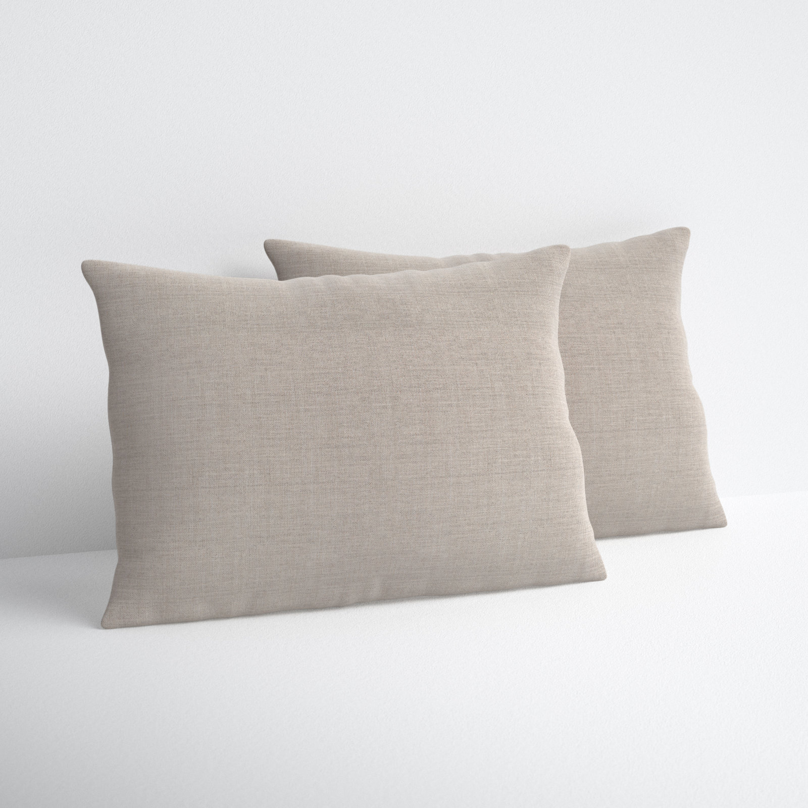 Easton Sunbrella Weather Resistant Lumbar Pillows (Set of 2), 16" x 26", Cast Silver