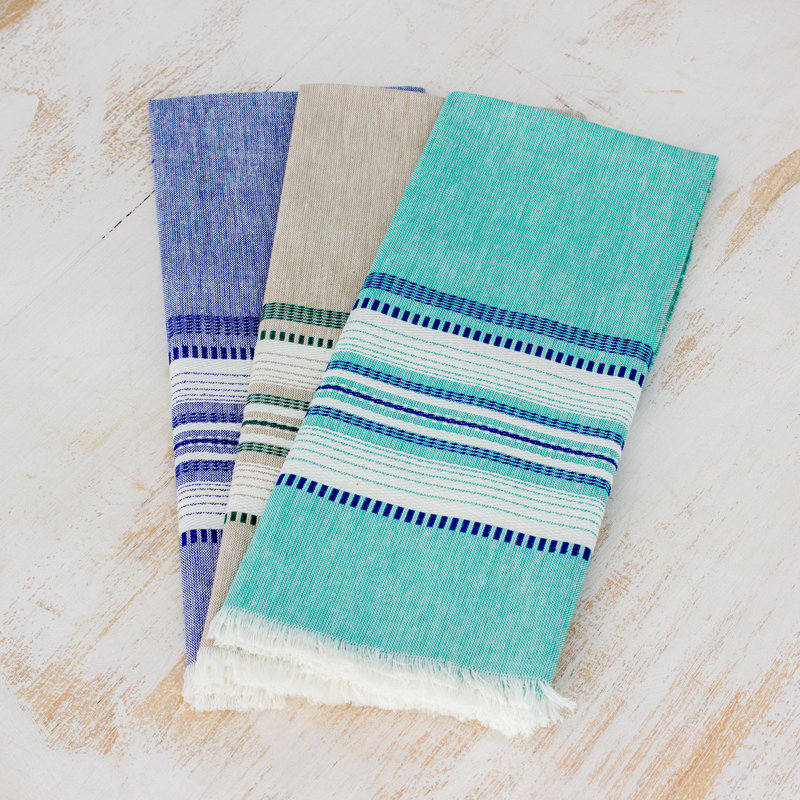 Cotton Stripe Dish Cloth Kitchen Towel