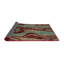 Tapis bleu sarcelle / brun Monyette-1667903743