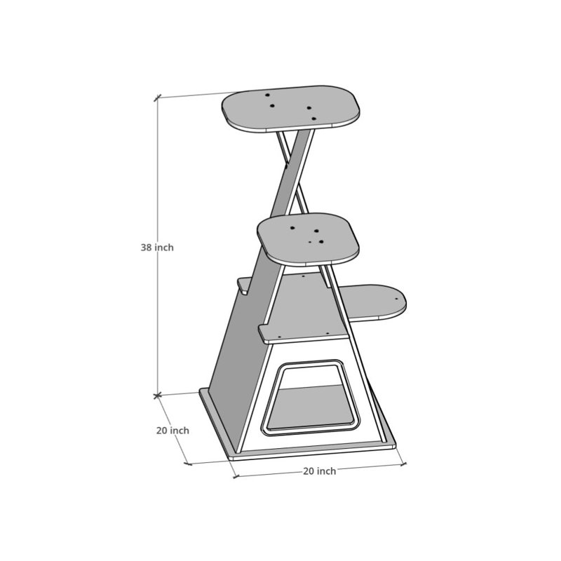 Arbre à chat d'intérieur 38 po