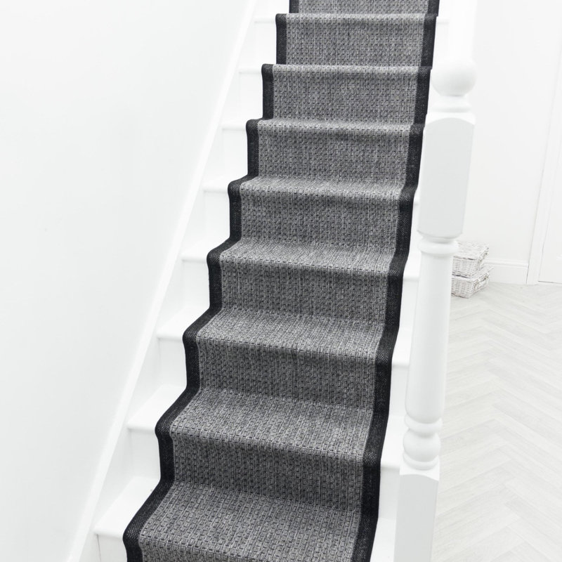 Stair Runner Gingham Flatweave Area Rug, Runner 66 x 450 cm