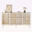 Buffet polyvalent en bois rustique pour le rangement et la décoration du salon