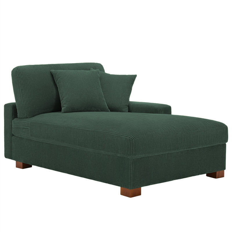 Milbrey Desborough Chaise Lounge, Right Hand Facing, Hunter Green
