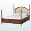 Lit à baldaquin Cascade Rattan King Size de couleur noyer-1851029889-1851029902