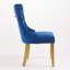 Chaise rembourrée en velours avec pieds en bois doré-903938368-903938398